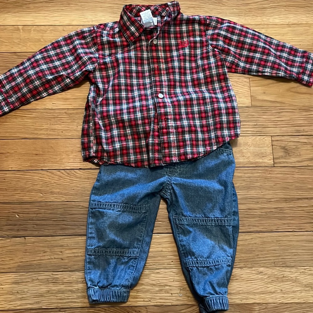 Cute Holiday Outfit Boys 9 months ~Chaps
